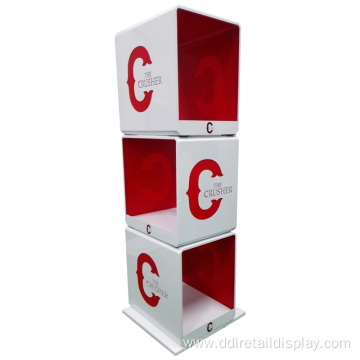 Plastic cube shape wine display